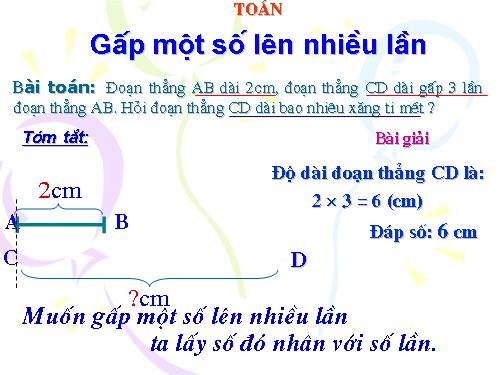Gấp một số lên nhiều lần