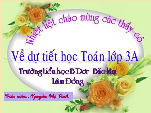 Các Bài giảng khác thuộc Chương trình Toán 3