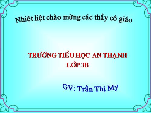 Các Bài giảng khác thuộc Chương trình Toán 3