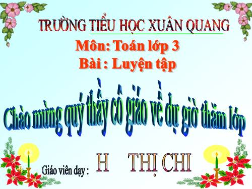 Các Bài giảng khác thuộc Chương trình Toán 3