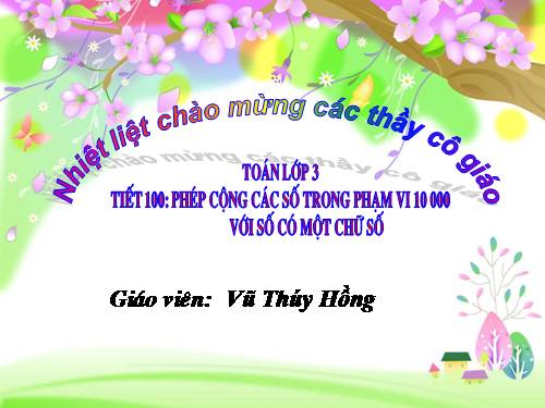 Phép cộng các số trong phạm vi 10 000
