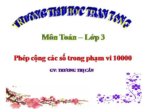 Phép cộng các số trong phạm vi 10 000