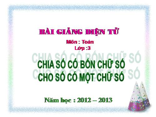 Chia số có bốn chữ số cho số có một chữ số