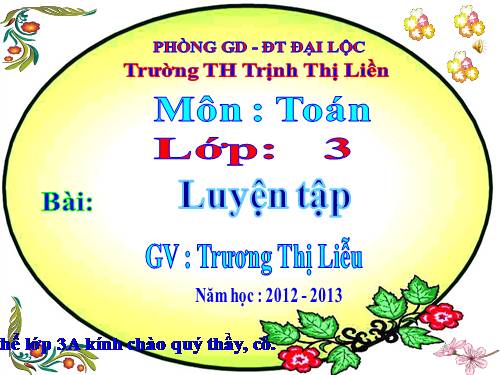 Các Bài giảng khác thuộc Chương trình Toán 3