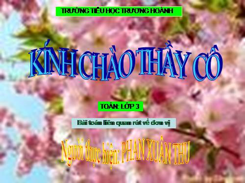 Bài toán liên quan đến rút về đơn vị