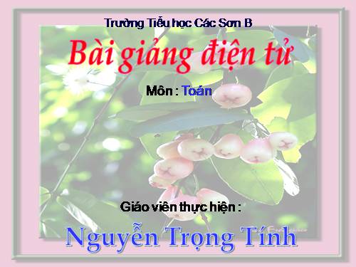 Các Bài giảng khác thuộc Chương trình Toán 3