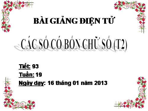 Các số có bốn chữ số