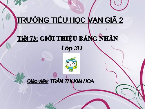 Giới thiệu bảng nhân