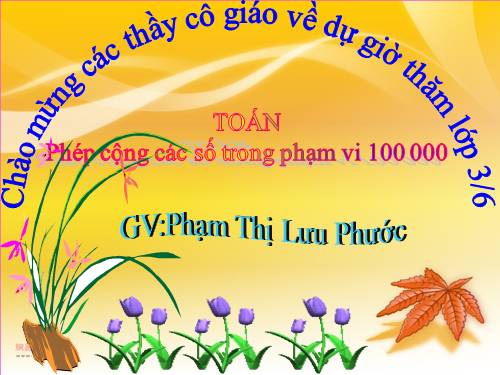 Phép cộng các số trong phạm vi 100 000