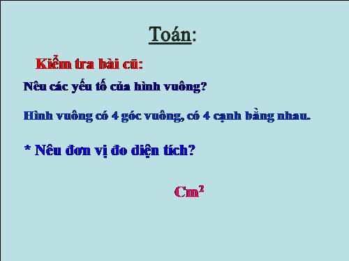 Diện tích hình vuông