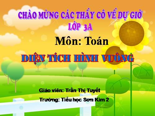 Diện tích hình vuông