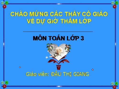 Các Bài giảng khác thuộc Chương trình Toán 3