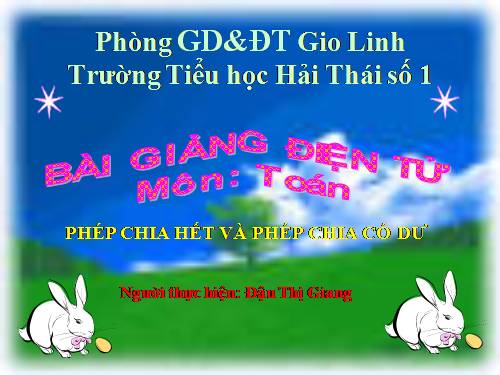 Phép chia hết và phép chia có dư