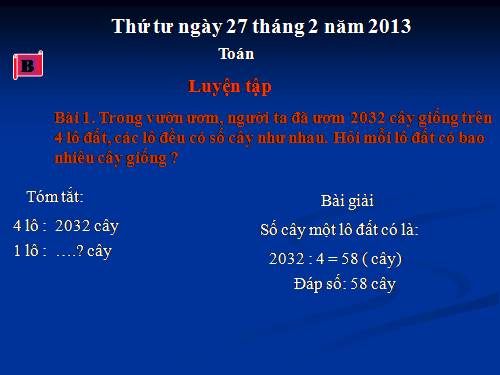 Các Bài giảng khác thuộc Chương trình Toán 3