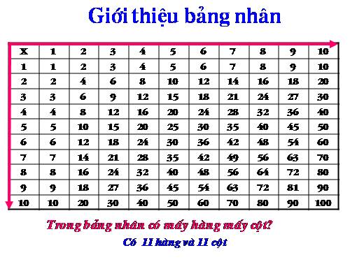 Giới thiệu bảng nhân