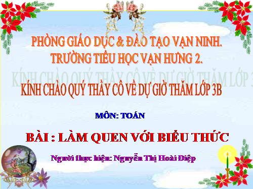 Làm quen với biểu thức