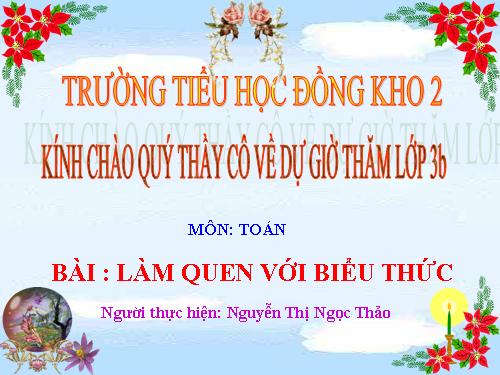 Làm quen với biểu thức