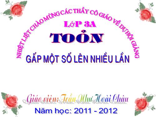 Gấp một số lên nhiều lần