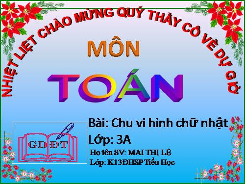 Chu vi hình chữ nhật