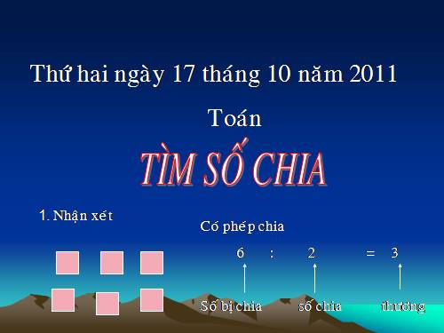 Tìm số chia