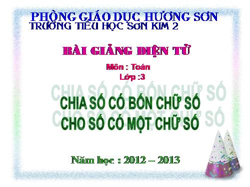 Chia số có bốn chữ số cho số có một chữ số