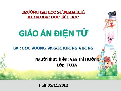 Góc vuông, góc không vuông