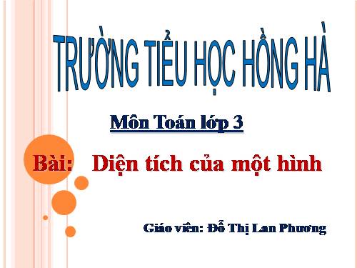 Diện tích của một hình