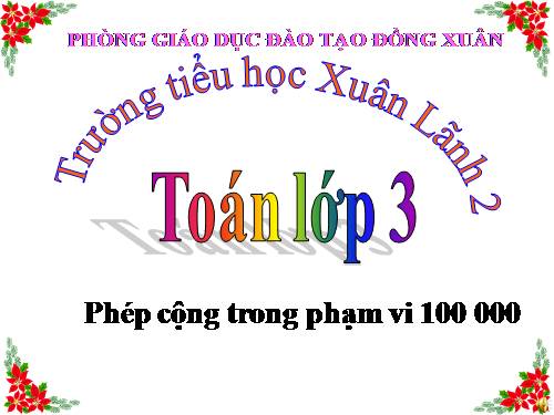 Phép cộng các số trong phạm vi 100 000