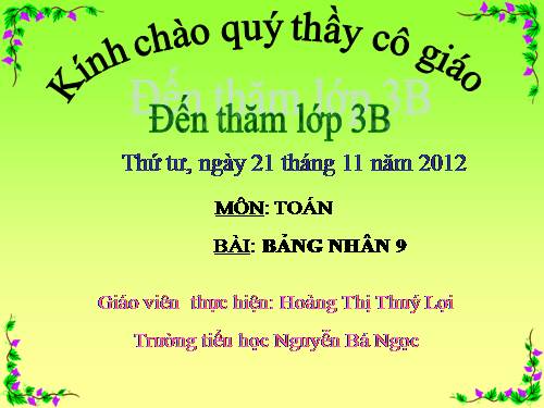 Bảng nhân 9