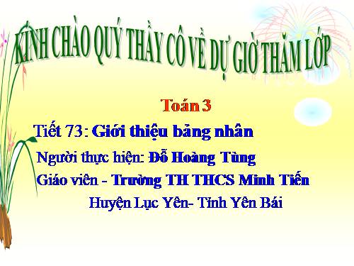 Giới thiệu bảng nhân