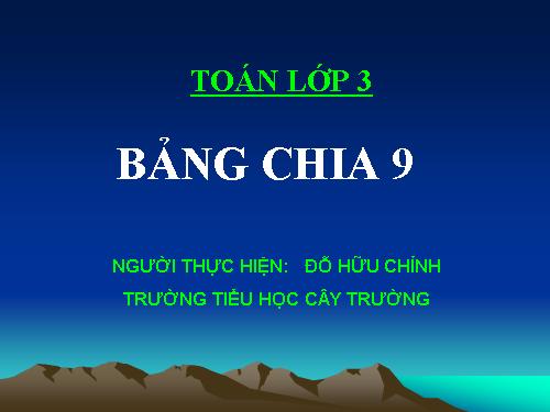 Bảng chia 9