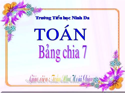 Bảng chia 7
