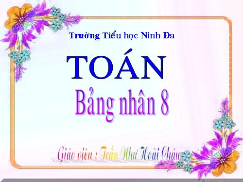 Bảng nhân 8