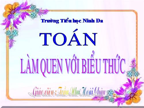 Làm quen với biểu thức