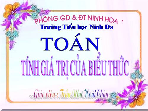 Tính giá trị của biểu thức