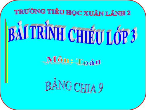 Bảng chia 9