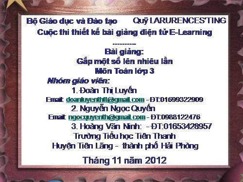 Gấp một số lên nhiều lần
