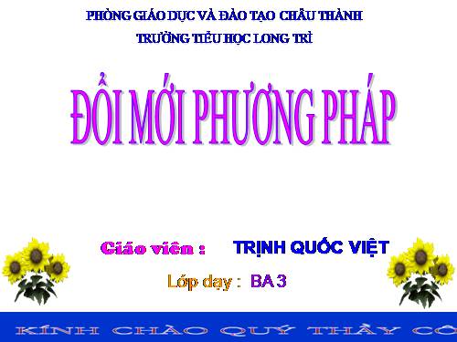 Các Bài giảng khác thuộc Chương trình Toán 3
