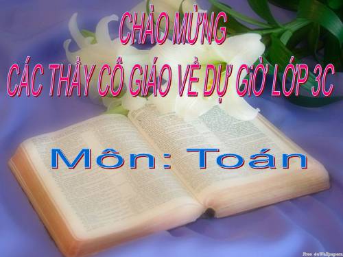Các Bài giảng khác thuộc Chương trình Toán 3