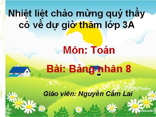 Bảng nhân 8