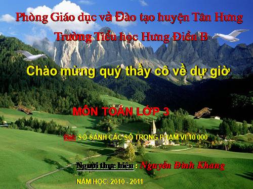 So sánh các số trong phạm vi 10 000
