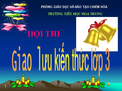 KIẾN THỨC GIAO LƯU KHỐI LỚP 3