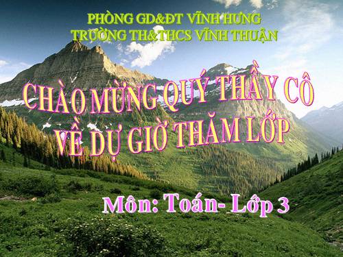 Các Bài giảng khác thuộc Chương trình Toán 3