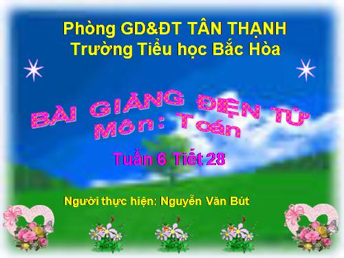 Các Bài giảng khác thuộc Chương trình Toán 3