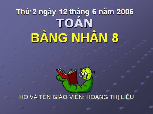 Bảng nhân 8