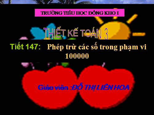 Phép trừ các số trong phạm vi 10 000