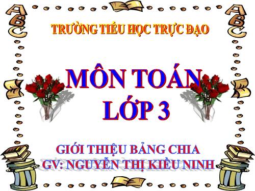 Giới thiệu bảng chia