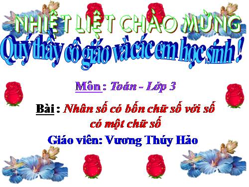 Nhân số có bốn chữ số với số có một chữ số