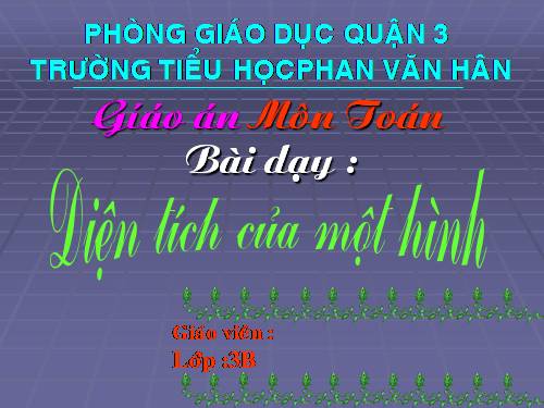 Diện tích của một hình