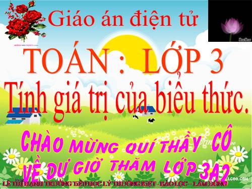 Tính giá trị của biểu thức